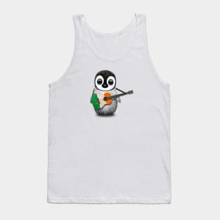 Baby Penguin Playing Irish Flag Guitar Tank Top